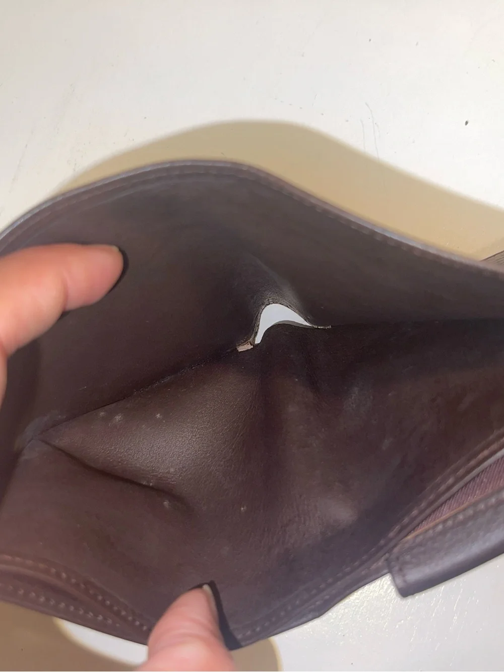 Authentic LOEWE Anagram Bifold Wallet Brown Grained Leather w/ Dust Bag